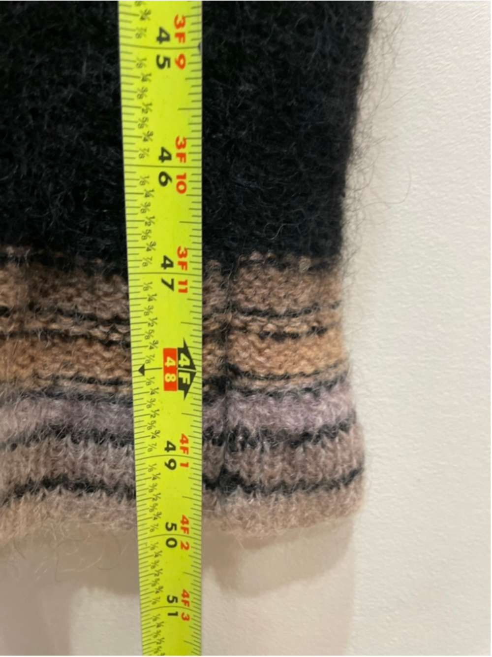 VTG 70s Renee Tener Outlander Long Duster Knit Jacket Festival Fairy Grunge Goth - Picture 7 of 8